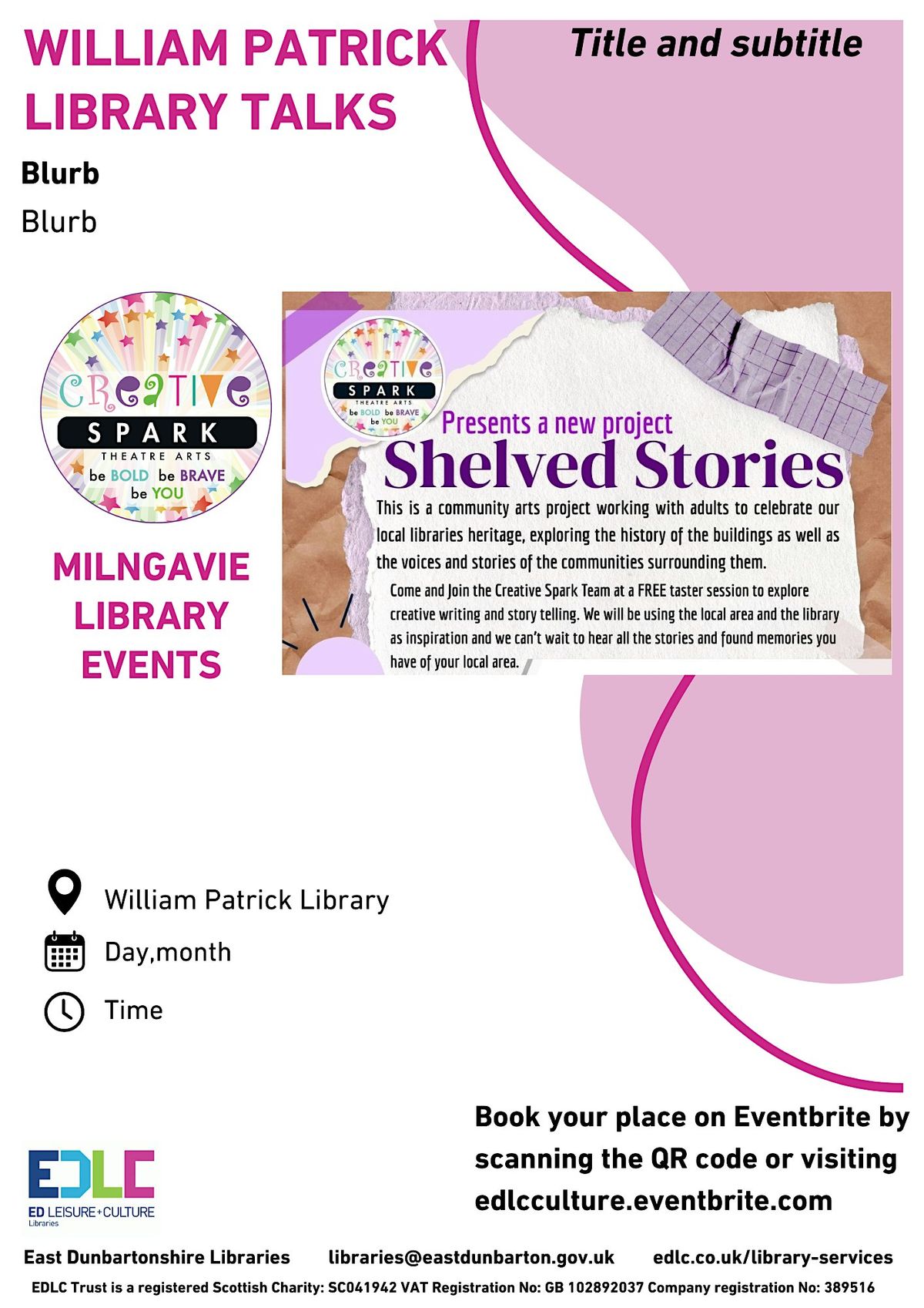 Shelved Stories with Creative Spark at Milngavie Library