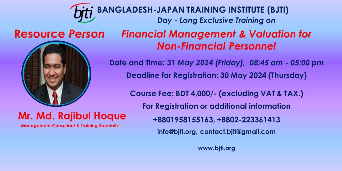 Financial Management & Valuation for Non-Financial Personnel