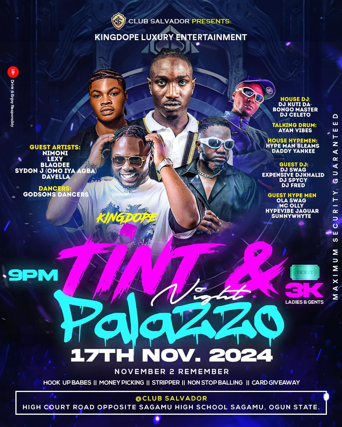 TINT AND PALAZZO NIGHT WITH KINGDOPE 