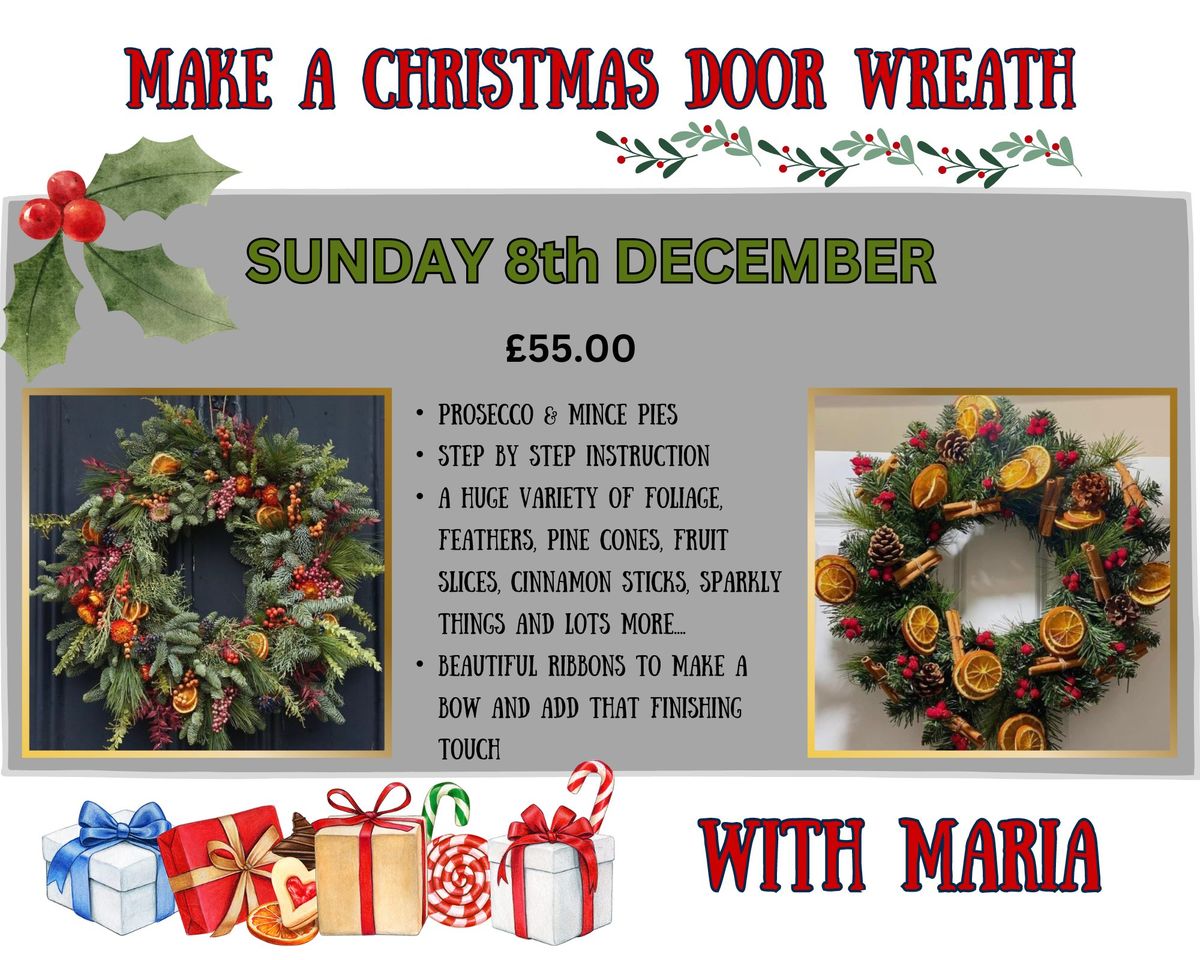 MAKE A CHRISTMAS DOOR WREATH - with Maria