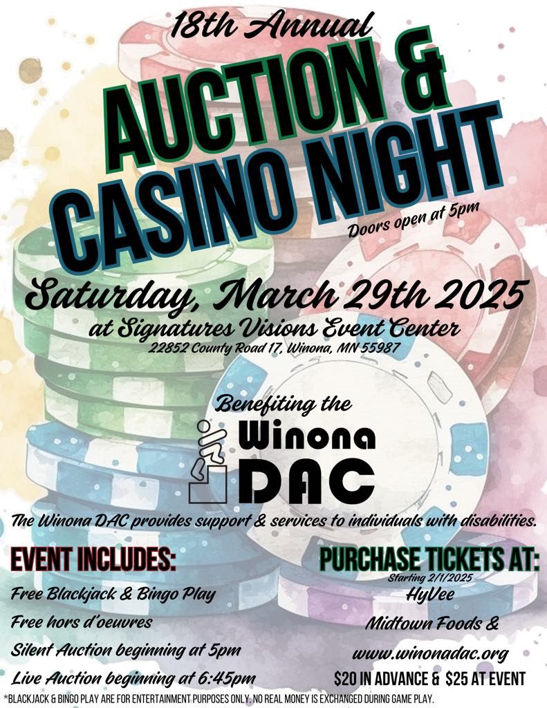 The Winona DAC's 18th Annual Auction & Casino Night