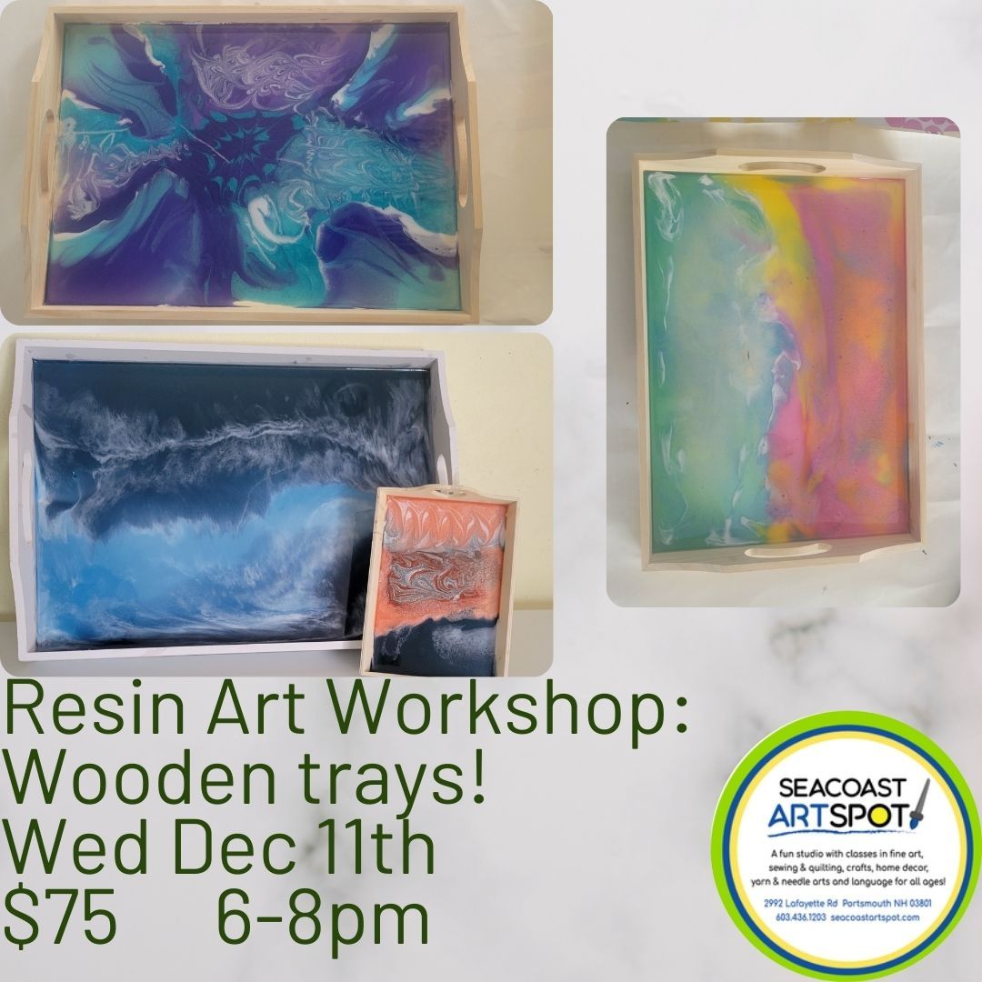 Resin Art Workshop! Serving Trays $75