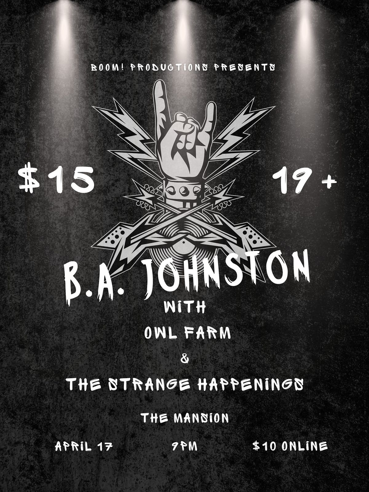 BOOM! Productions Presents: B.A. Johnston