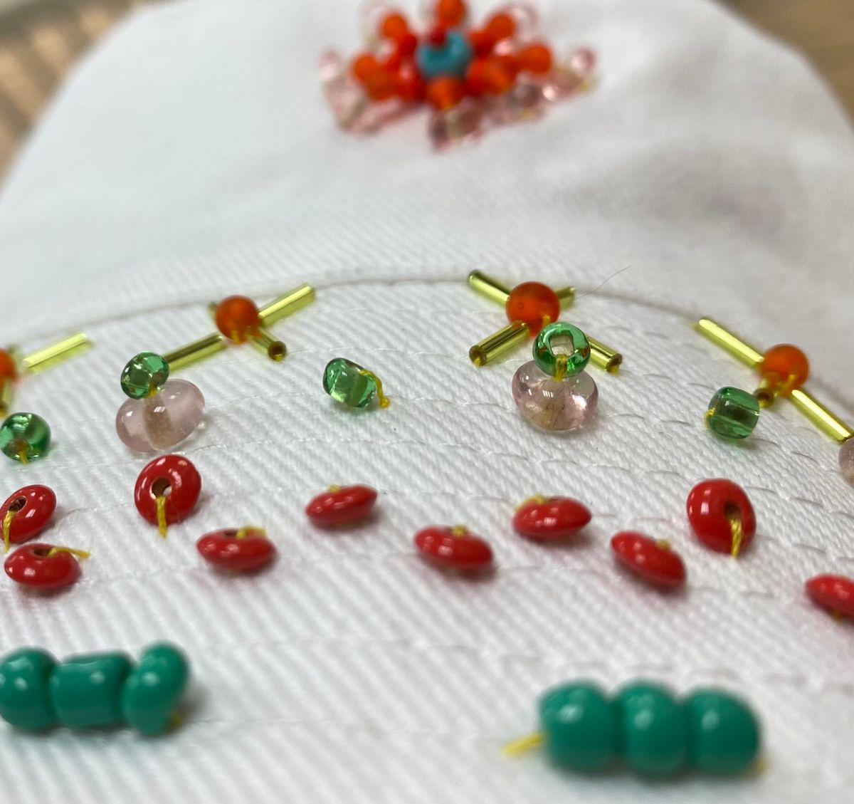 Chois beads embroidery work shop in July 