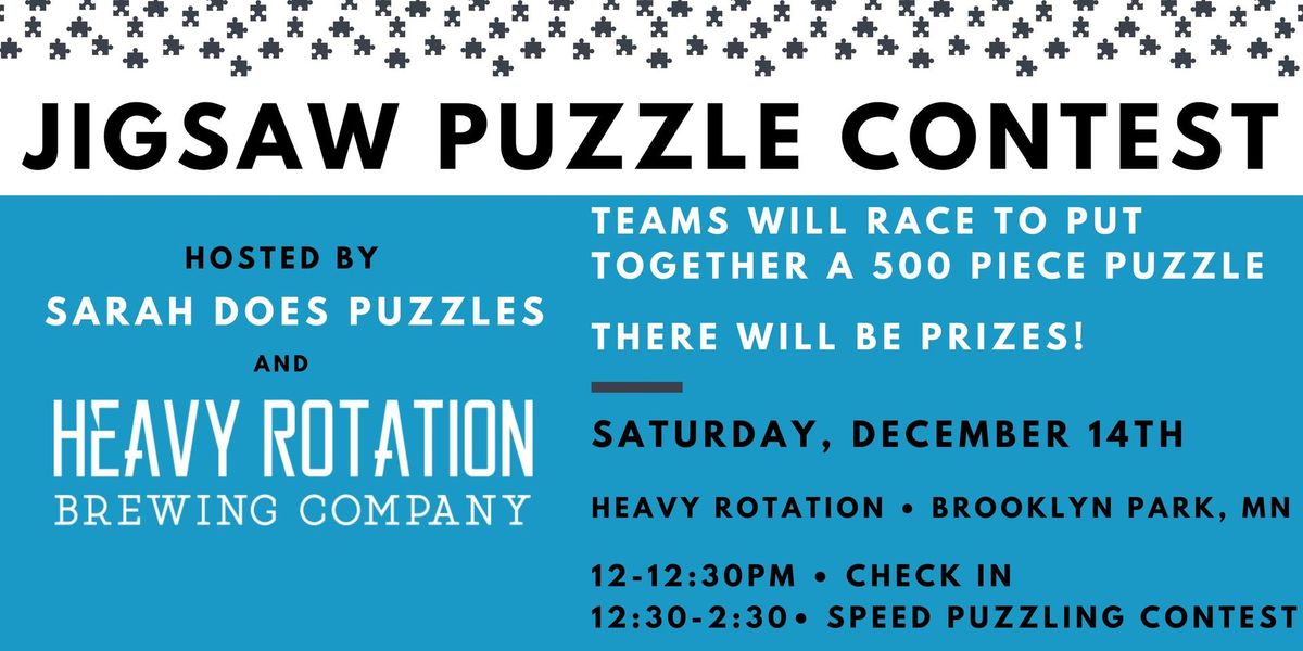 Team Jigsaw Puzzle Contest at Heavy Rotation Brewing Co with Sarah Does Puzzles