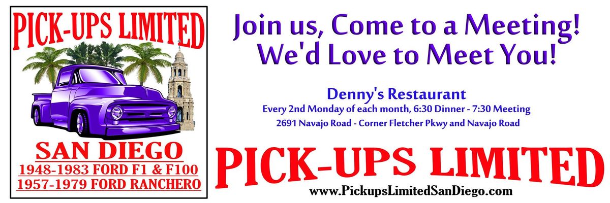 Pick-Up's Limited San Diego Monthly Meeting!