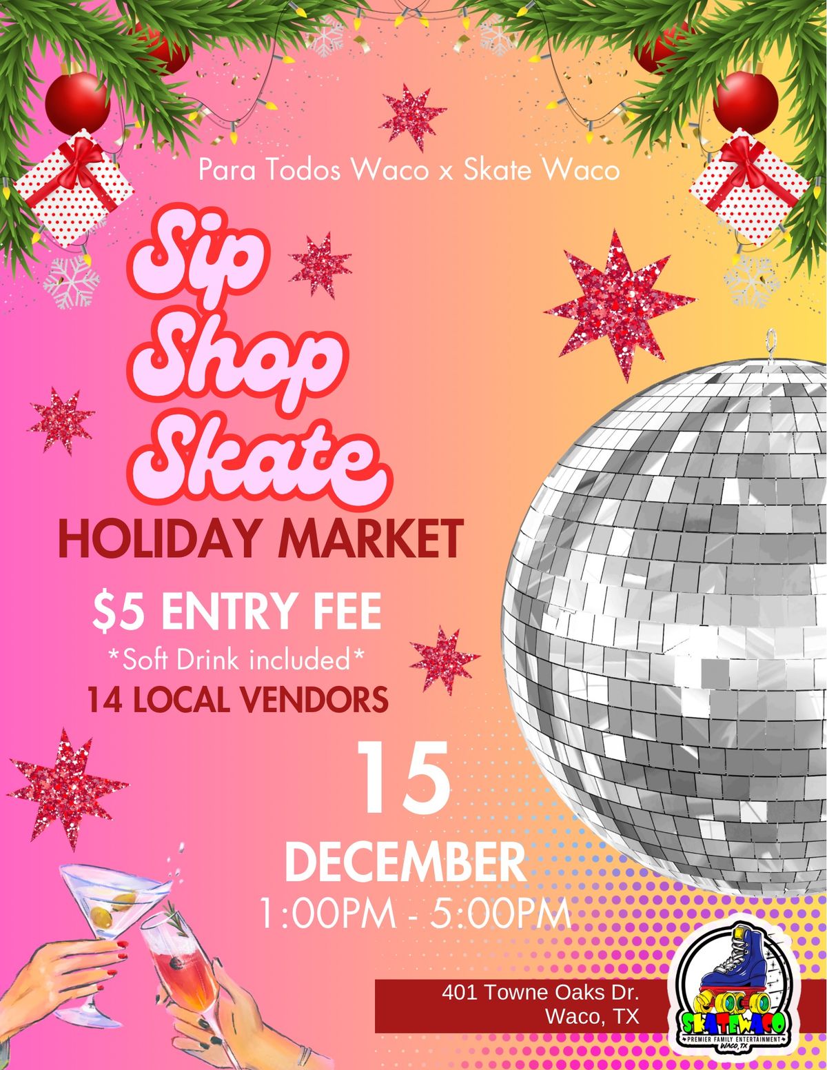 SIP SHOP SKATE HOLIDAY MARKET