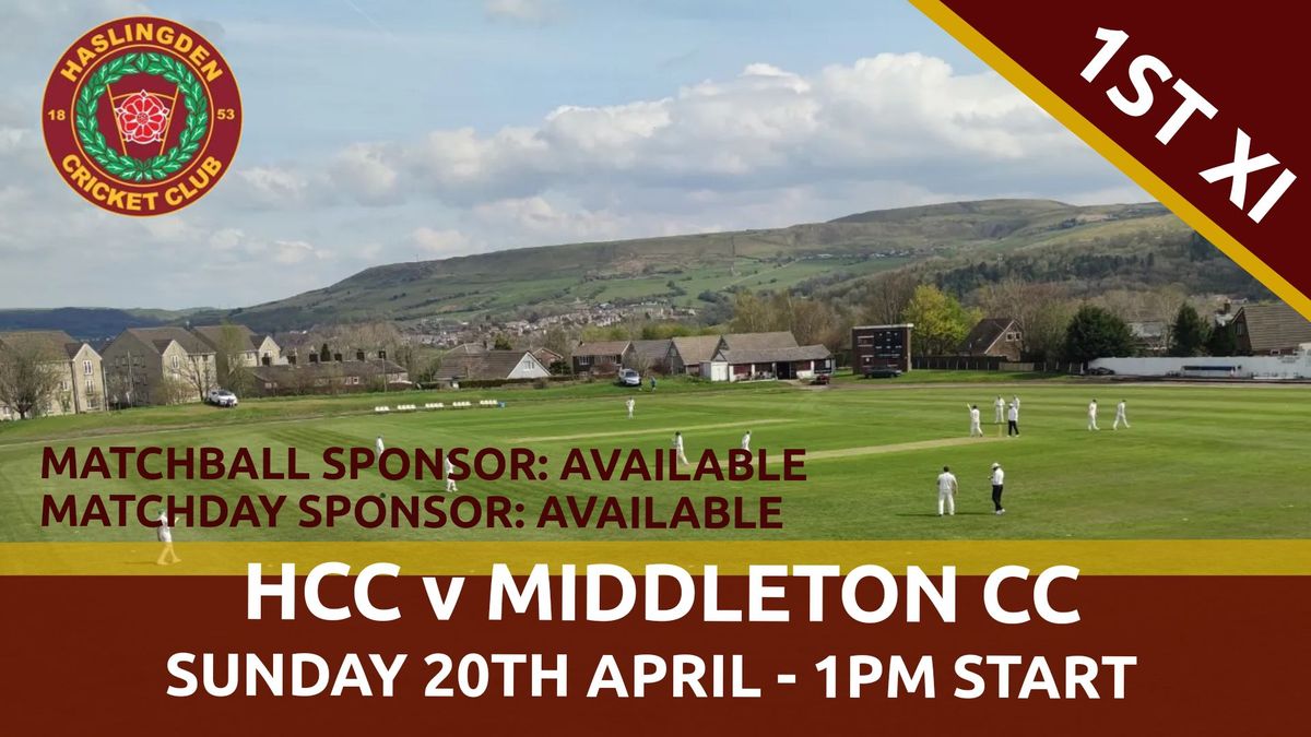 Haslingden CC 1st XI v Middleton CC