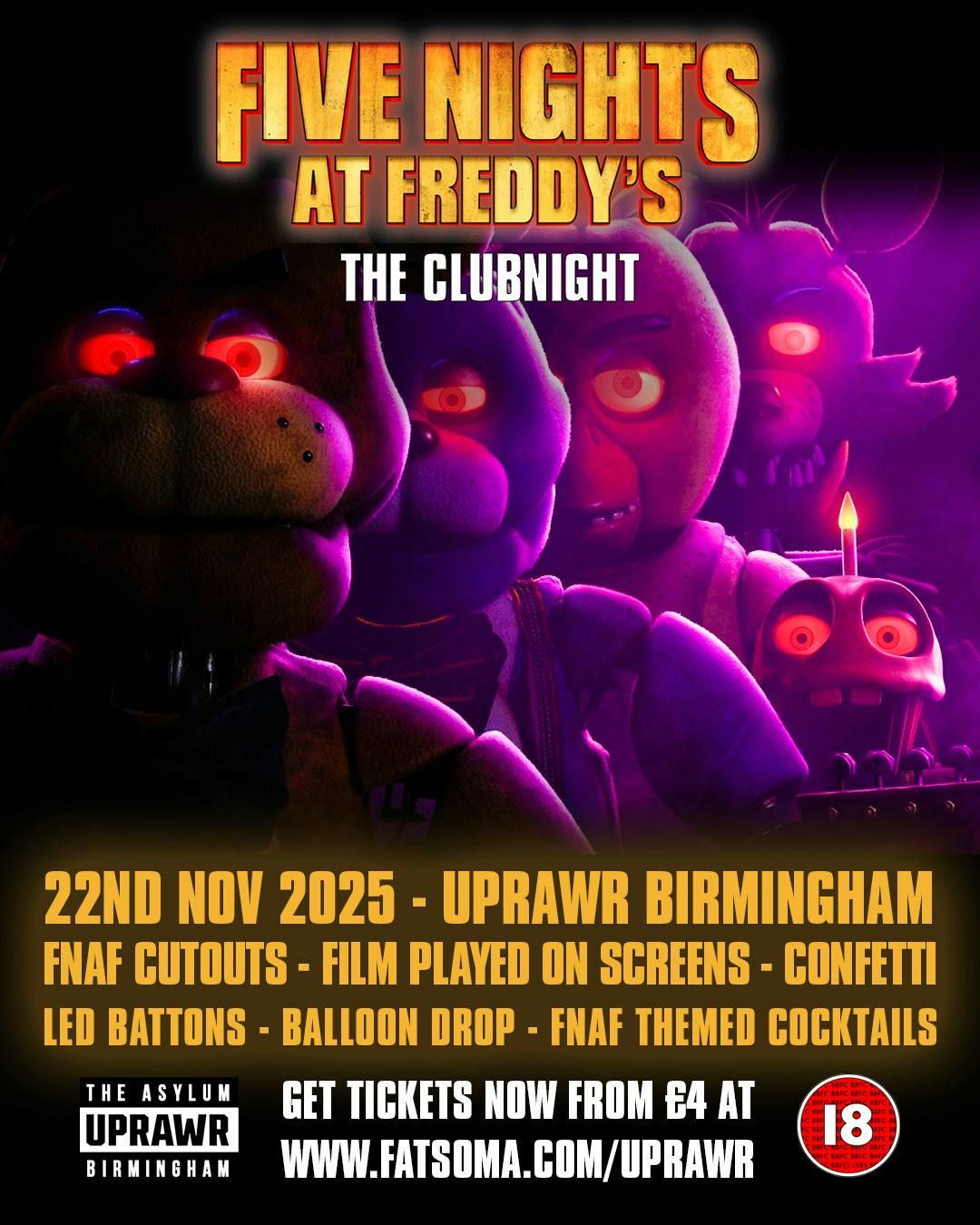 UPRAWR: Five Nights at Freddie's Clubnight!