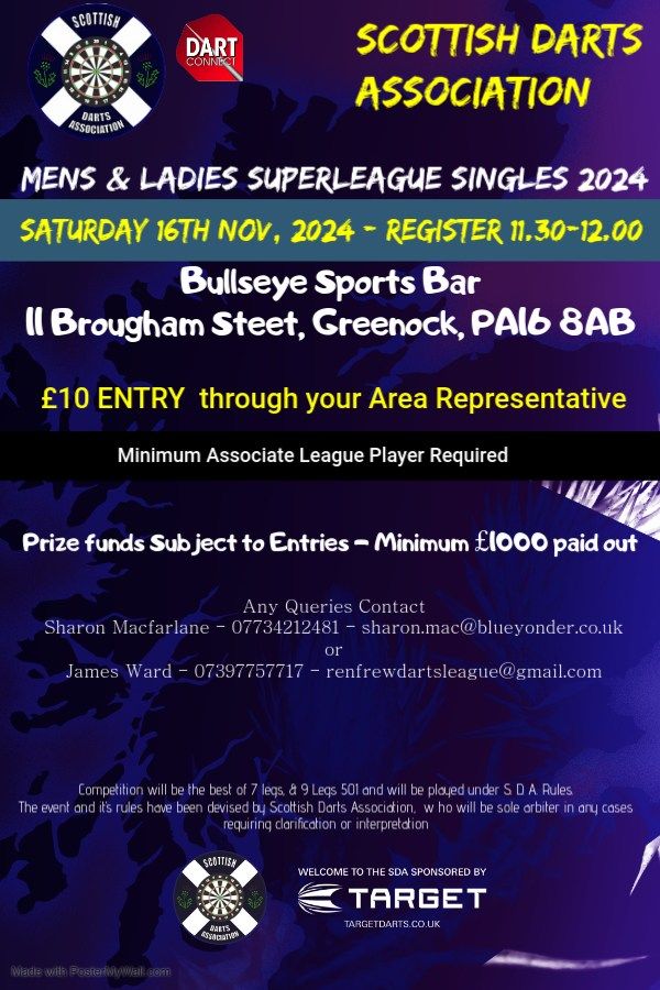 SDA Mens & Ladies Superleague Singles 2024