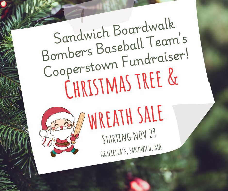 Sandwich Boardwalk Bombers Christmas Tree and Wreath Sale