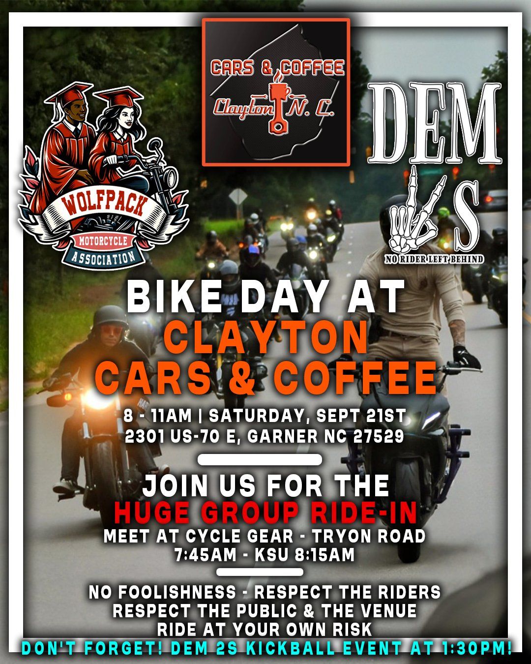 BIKE DAY @ CLAYTON CARS & COFFEE!