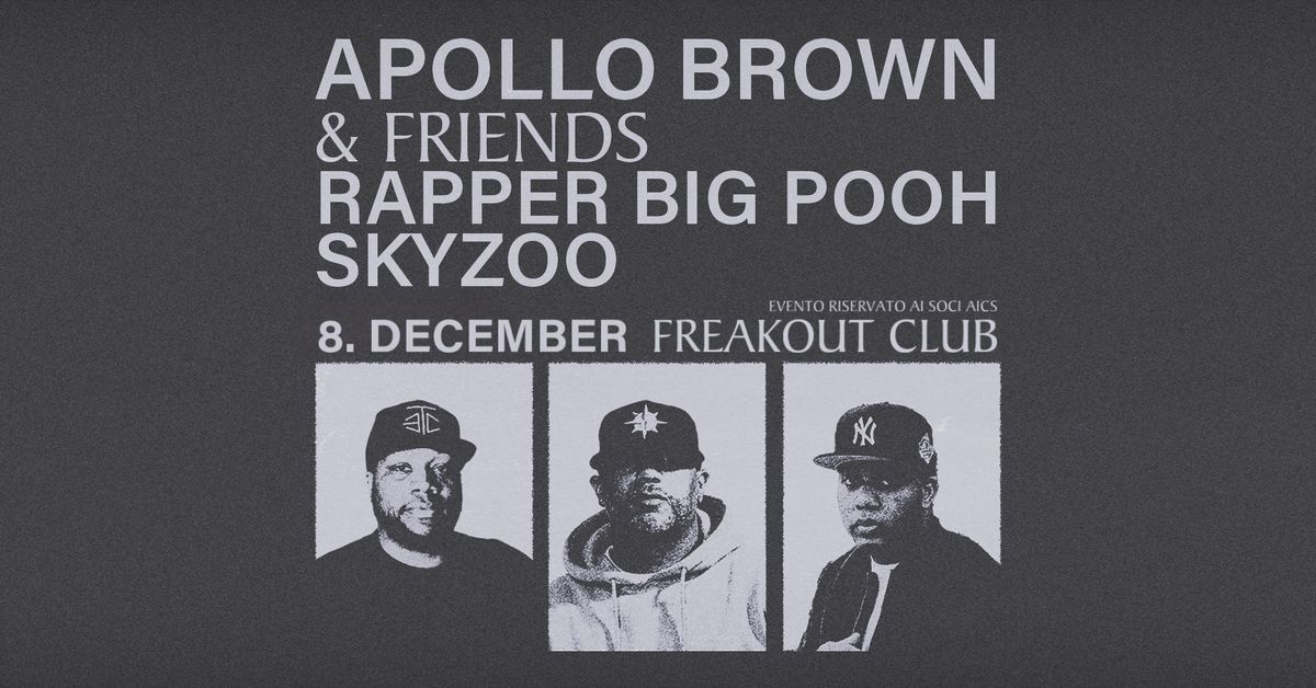 Apollo Brown & friends: Rapper Big Pooh, Skyzoo | Freakout Club