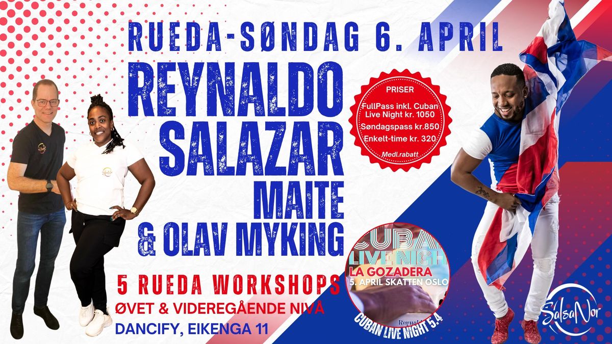 Rueda-S\u00f8ndag 6.4 med Reynaldo Salazar & Maite og Olav Myking