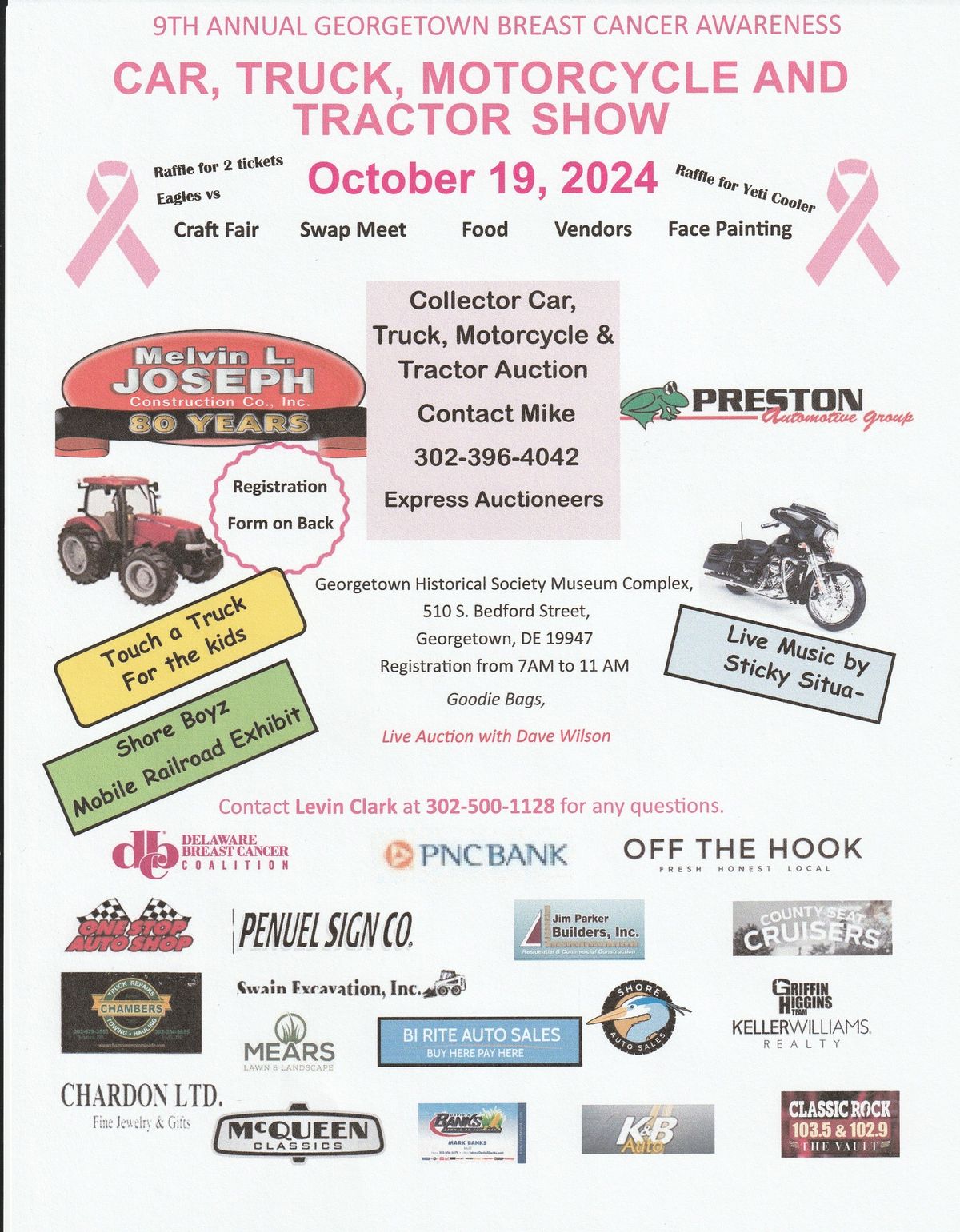 9TH ANNUAL GEORGETOWN BREAST CANCER AWARENESS CAR, TRUCK, MOTORCYCLE AND TRACTOR SHOW