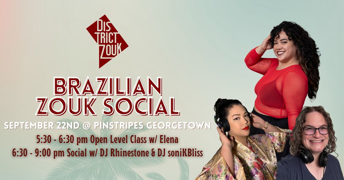 Sunday Zouk Social w\/ Elena, DJ Rhinestone & DJ soniKBliss