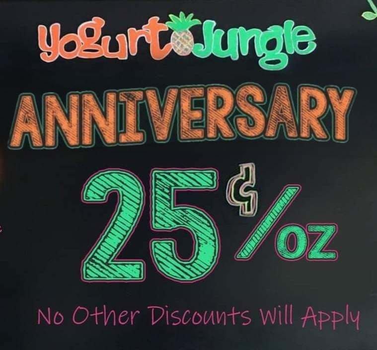 Yogurt Jungle's 14th Anniversary 11am-9pm