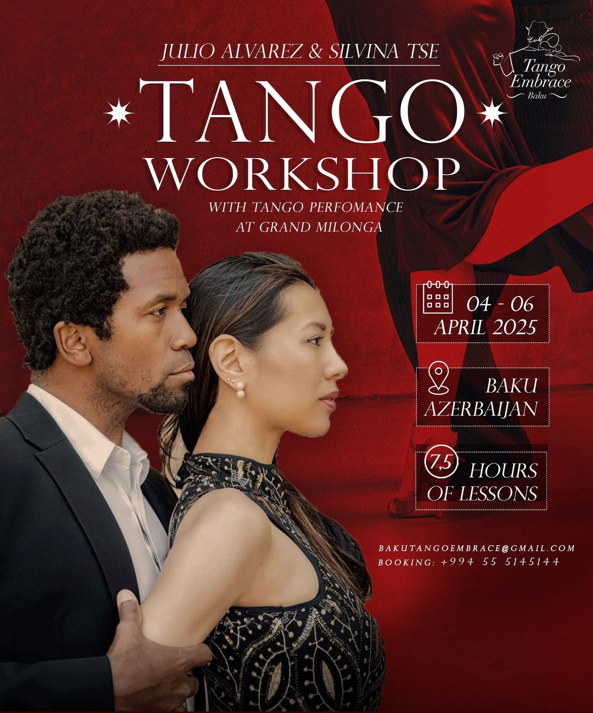 Tango Workshop with Julio Alvarez & Silvina Tse in Baku!