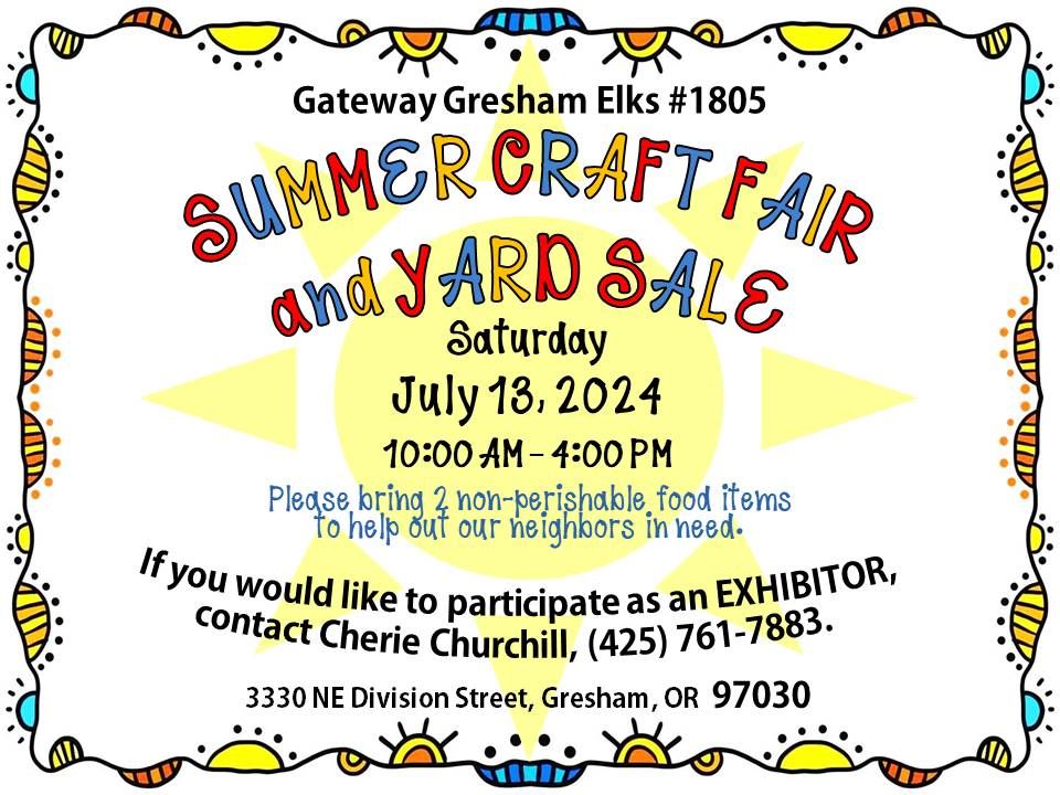 Summer Craft Fair and Outdoor Yard Sale
