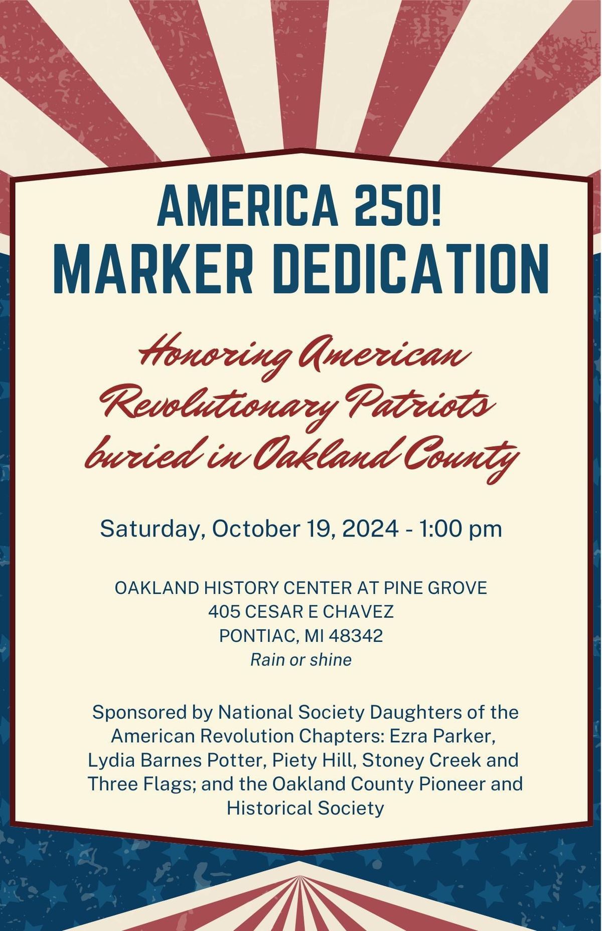 Dedication of an America 250! Patriot Marker