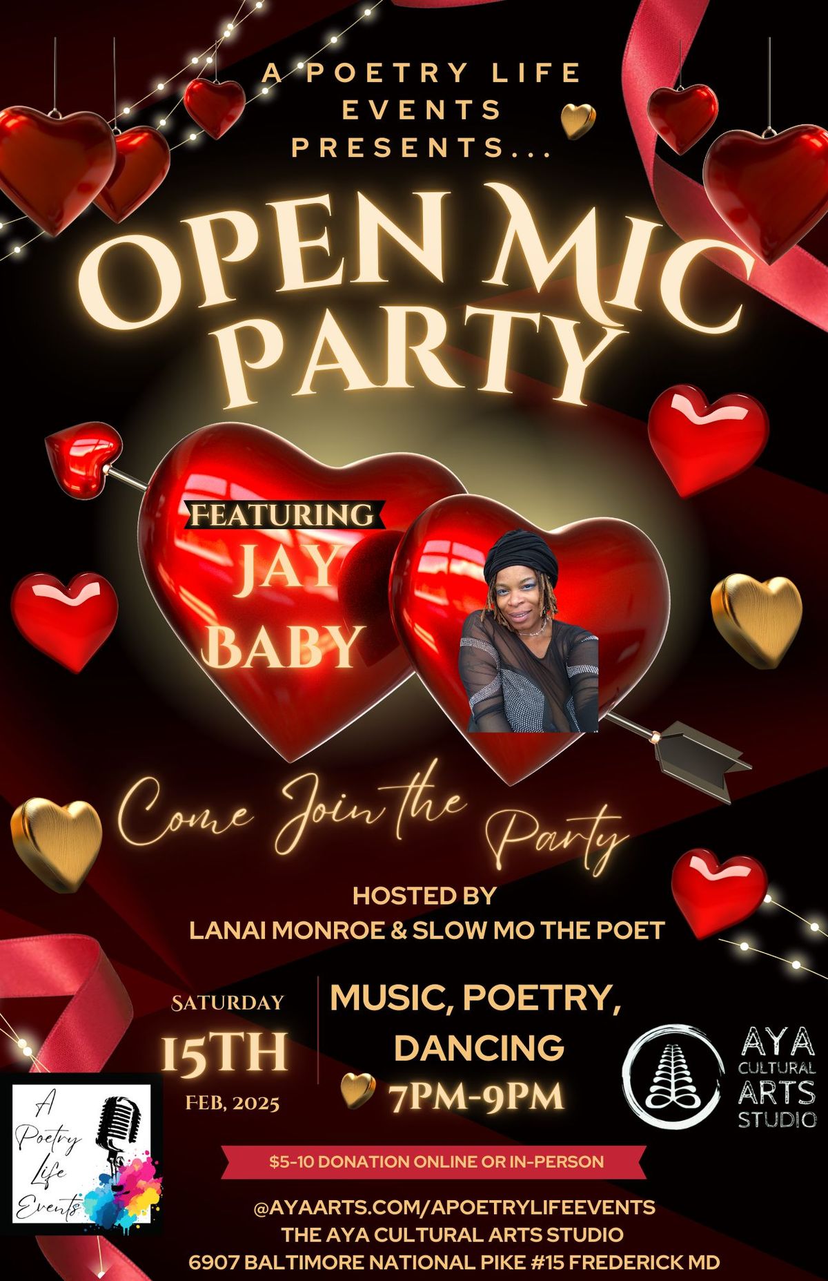 A Poetry Life Events Presents...Open Mic Party!! Featuring J.Baby