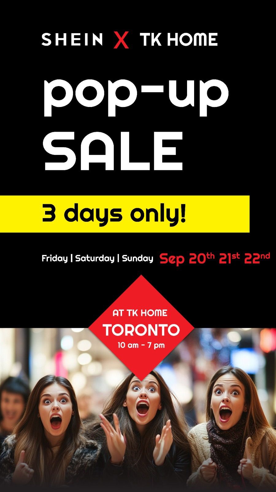 SHEIN Pop-Up Sale at TK Home Toronto