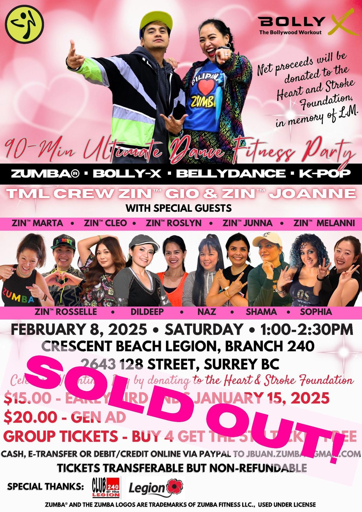 *SOLD OUT!* 90-Min Ultimate Dance Fitness Party with Gio & Joanne and Special Guests