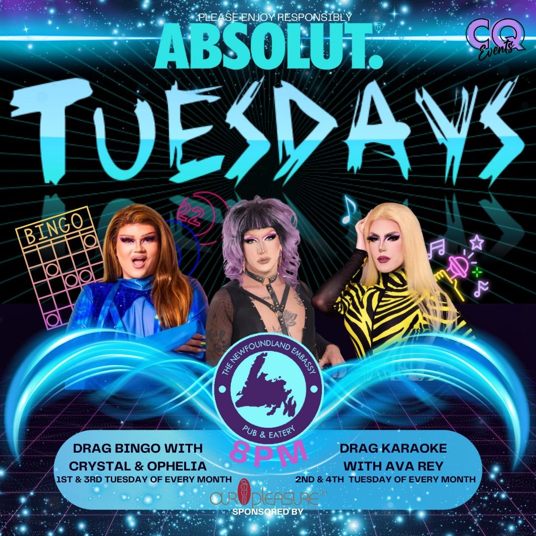 Absolute Tuesdays: WEEKLY DRAG BINGO & KARAOKE 