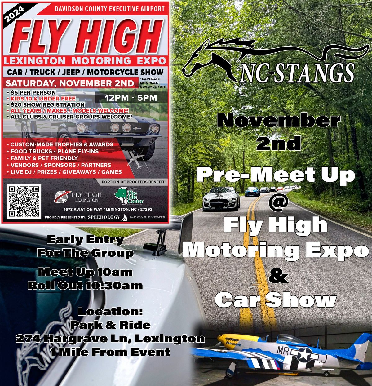 NC Stangs Pre-Meet Up For The Fly High Motoring Expo\/Car Meet