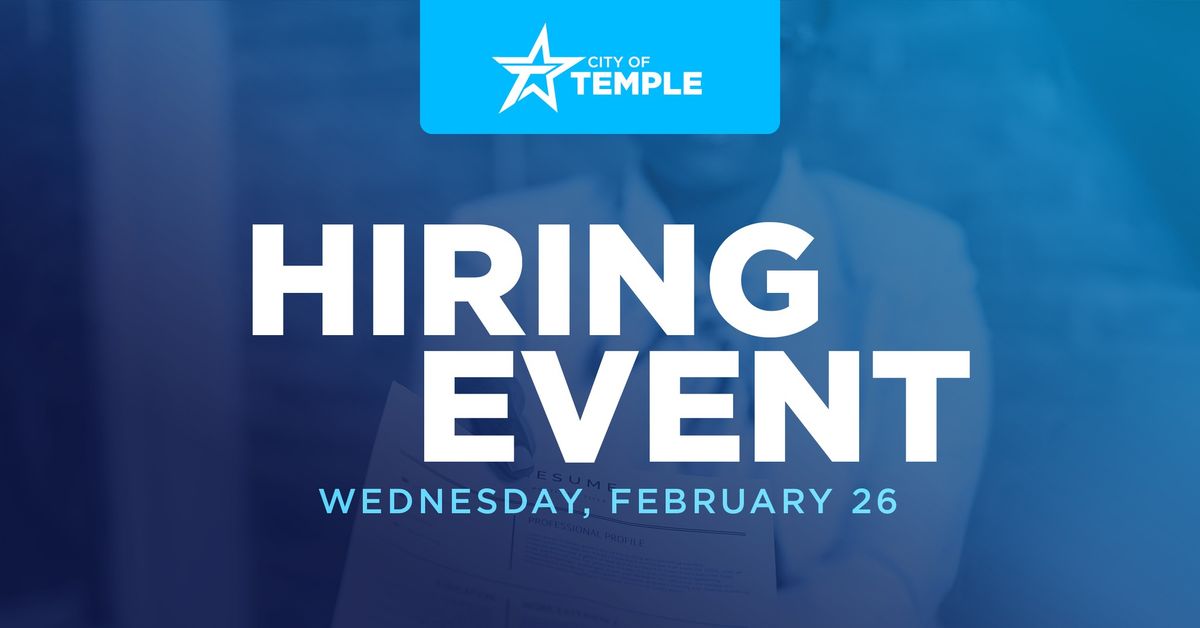 City of Temple Hiring Event