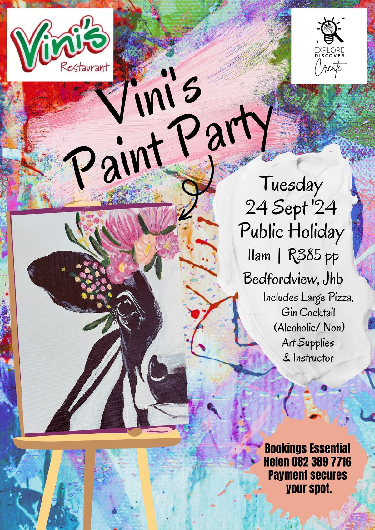 Vini's Paint Party - Spring Cow