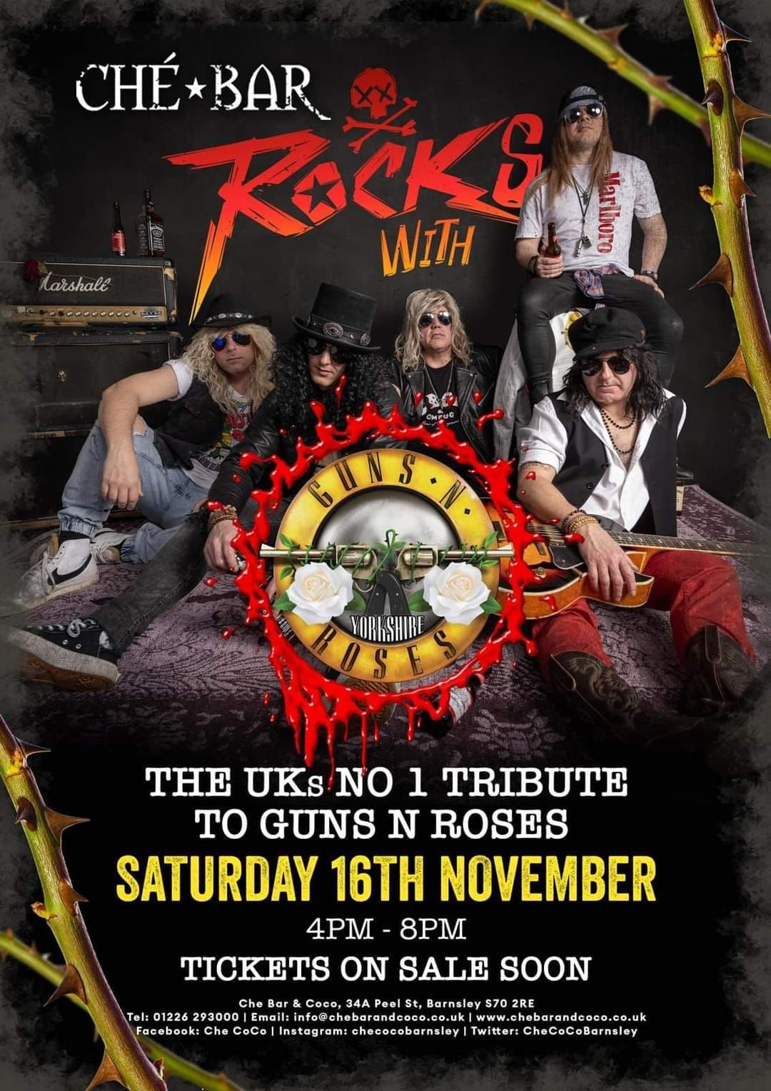 GUNS N' YORKSHIRE ROSES LIVE! @ CHE BAR BARNSLEY (afternoon show)