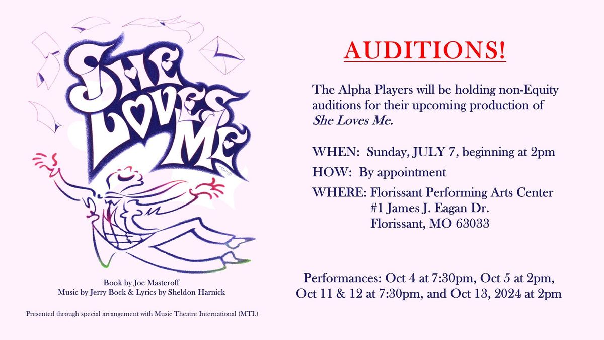 AUDITIONS - She Loves Me