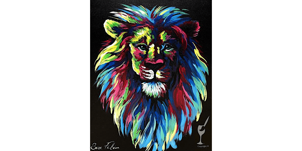 Majestic Lion's Proud Stare - Paint and Sip in Denver | Classpop!\u2122