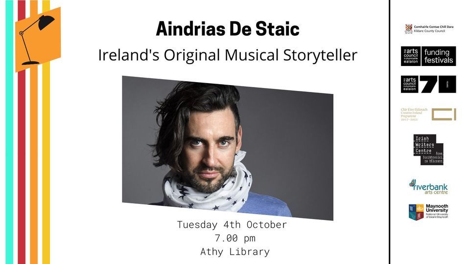 Aindrias De Staic: Ireland's Original, Musical Storyteller comes to Athy Library