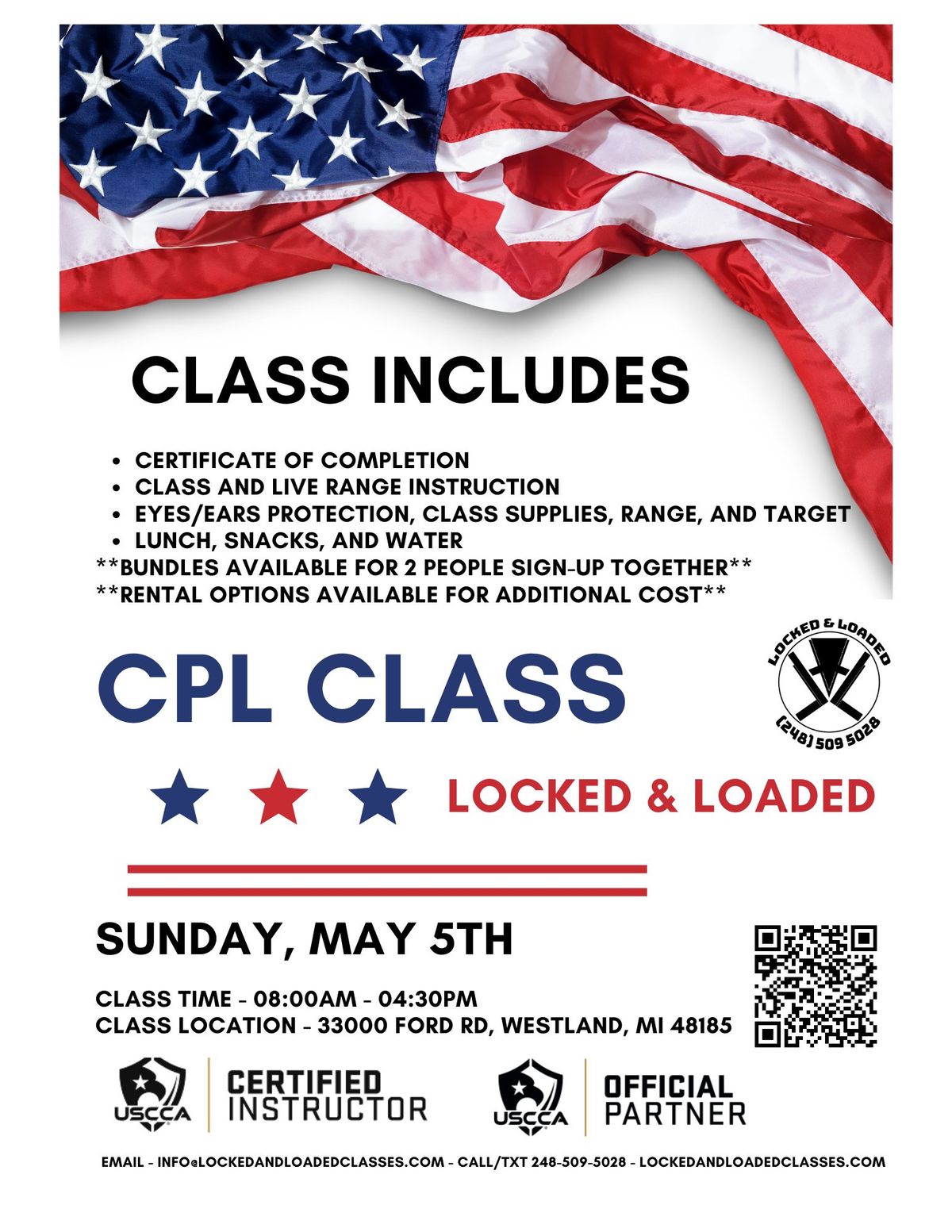 CPL\/CCW Concealed Carry Class - Westland, MI