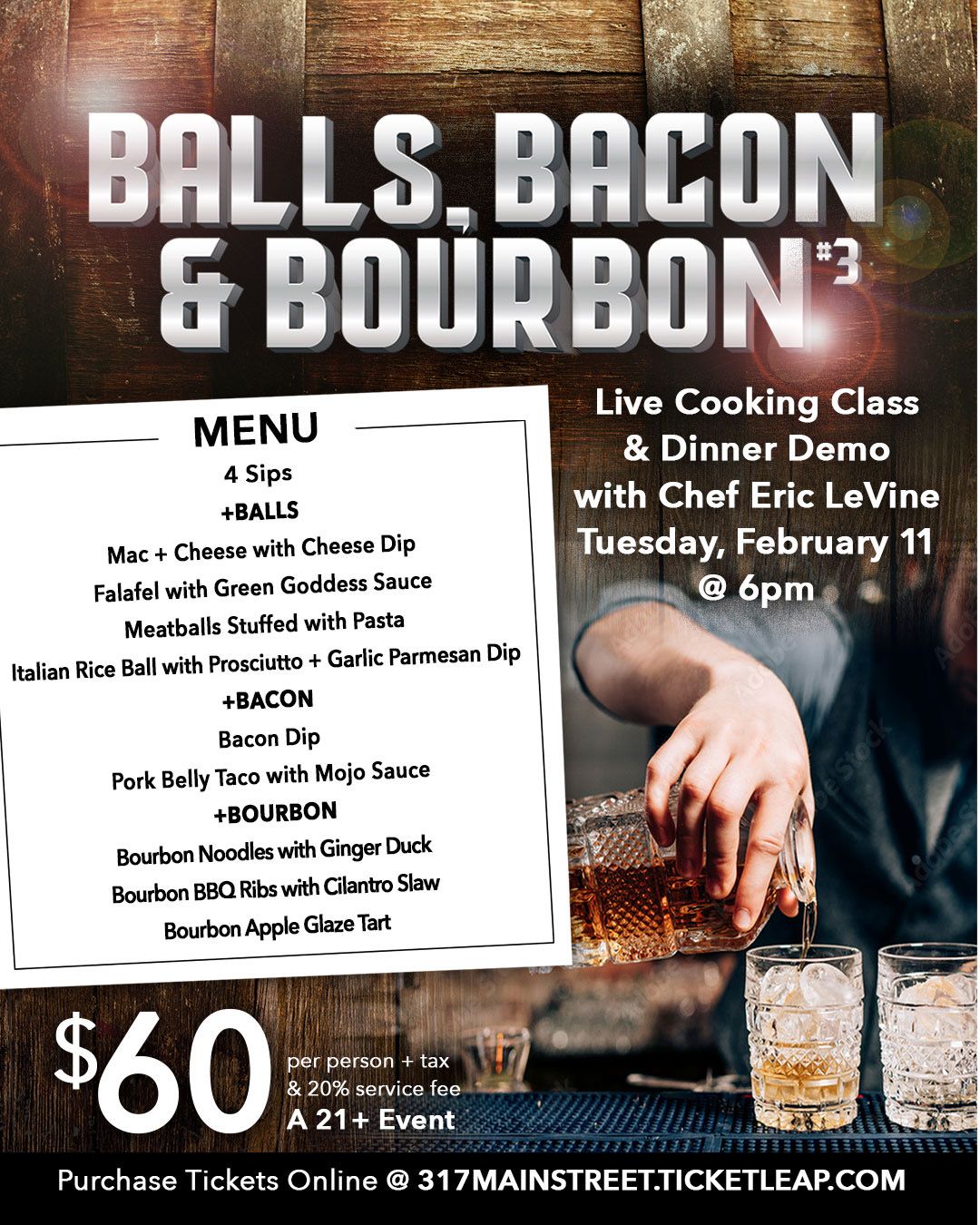 Balls, Bacon, & Bourbon Cooking Class Part 3