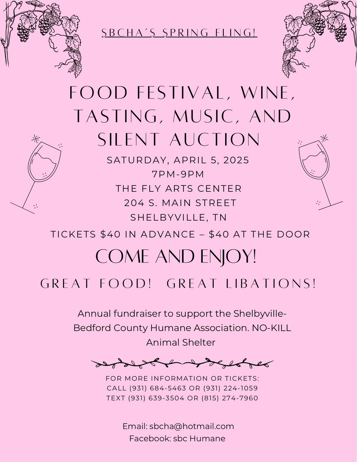 SBCHA\u2019s Spring Fling Annual Wine Tasting 