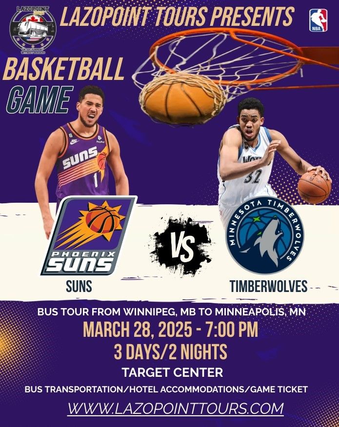 PHOENIX SUNS VS MINNESOTA TIMBERWOLVES - BUS TOUR