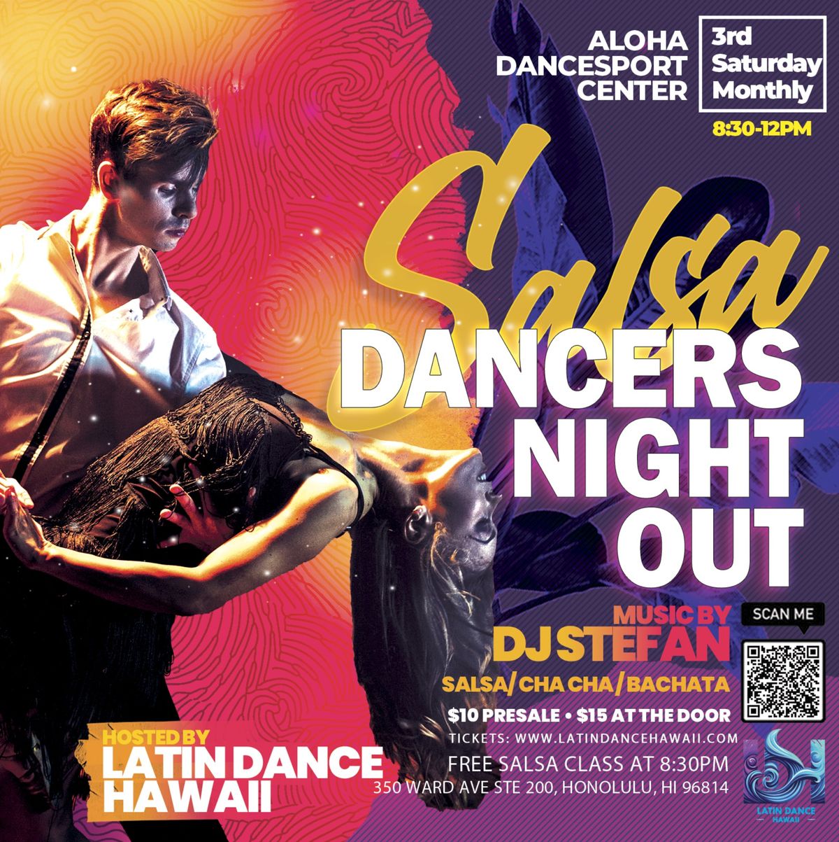 Dancer's Night Out (hosted by: Latin Dance Hawaii) + CHA CHA WORKSHOP