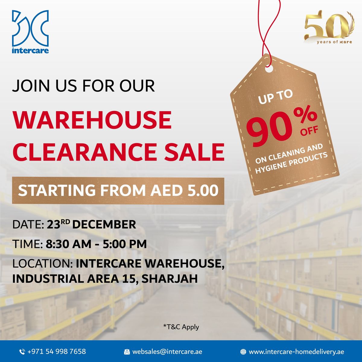 Year End Warehouse Clearance Sale