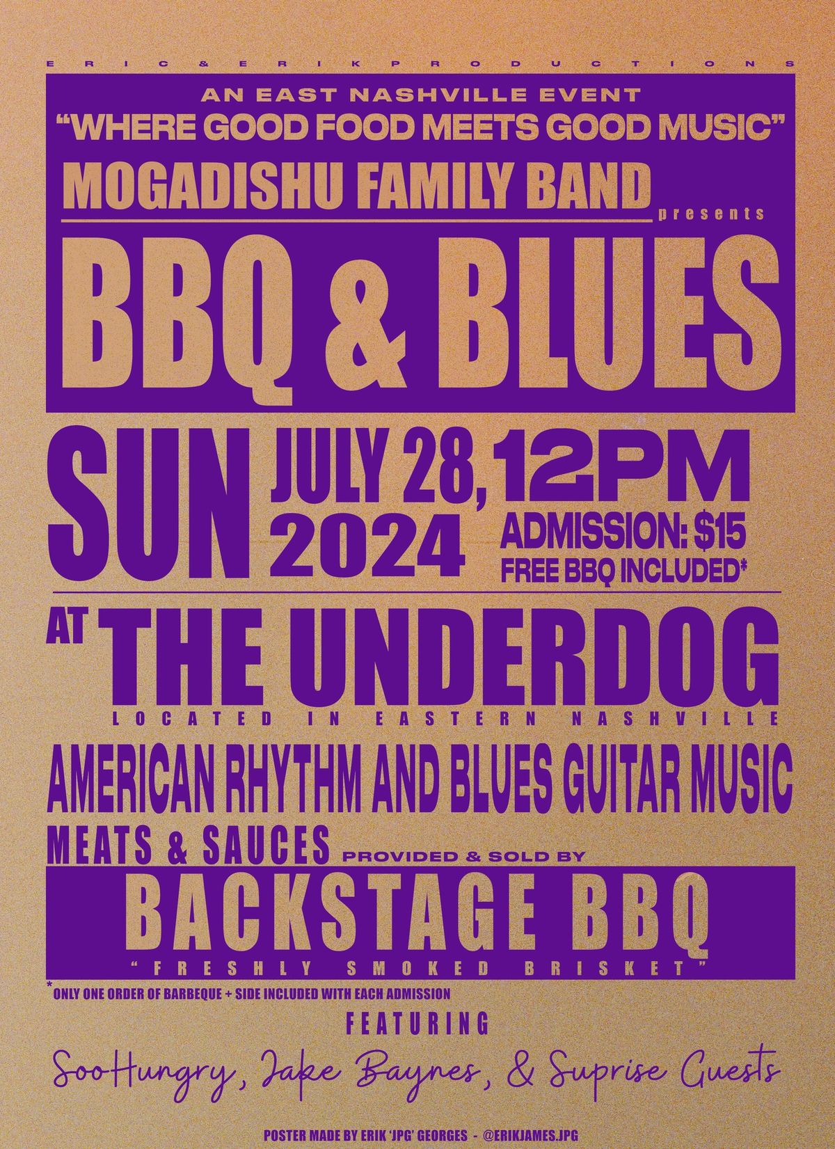 BBQ & BLUES (Sunday Lunch)