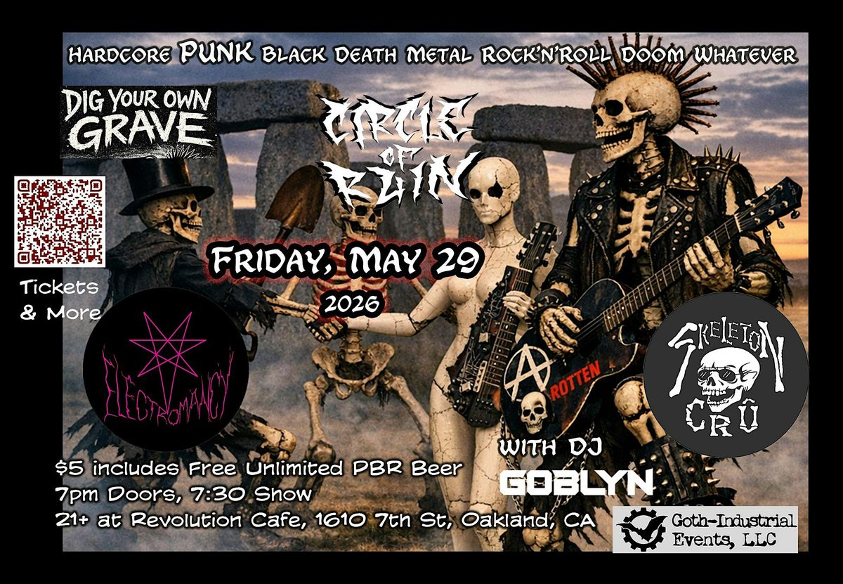 May 29 LIVE Punk show in Oakland: Skeleton Cru and friends!