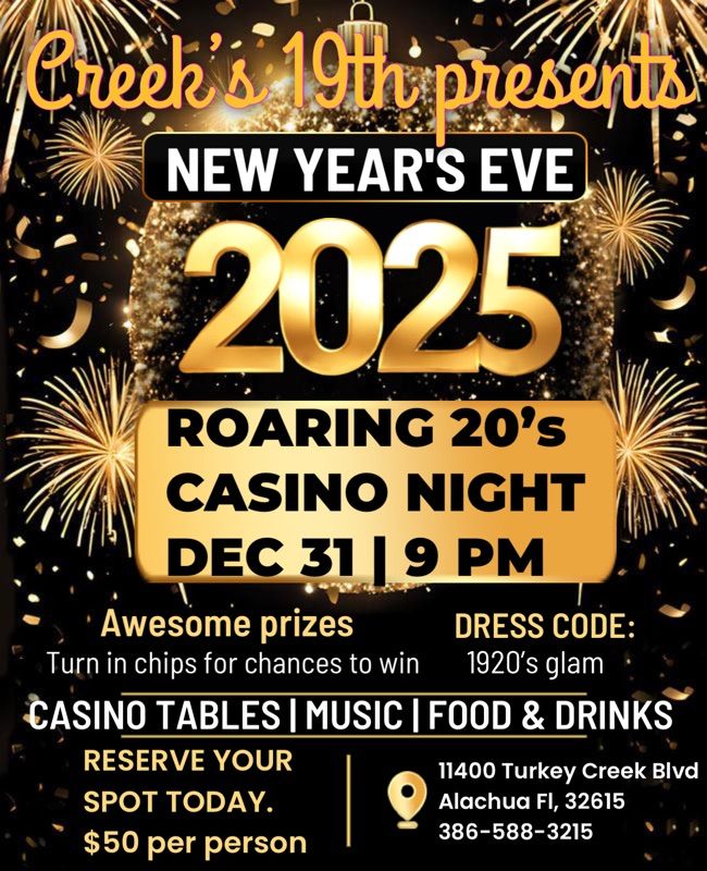 NYE 2024: Roaring 20's Casino Night