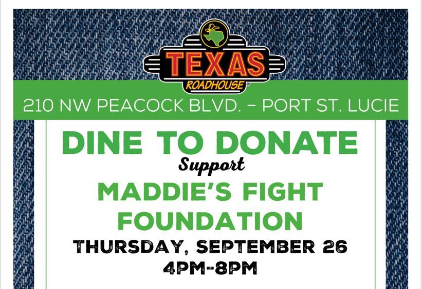  Maddie's Fight Foundation Partners with Texas Roadhouse