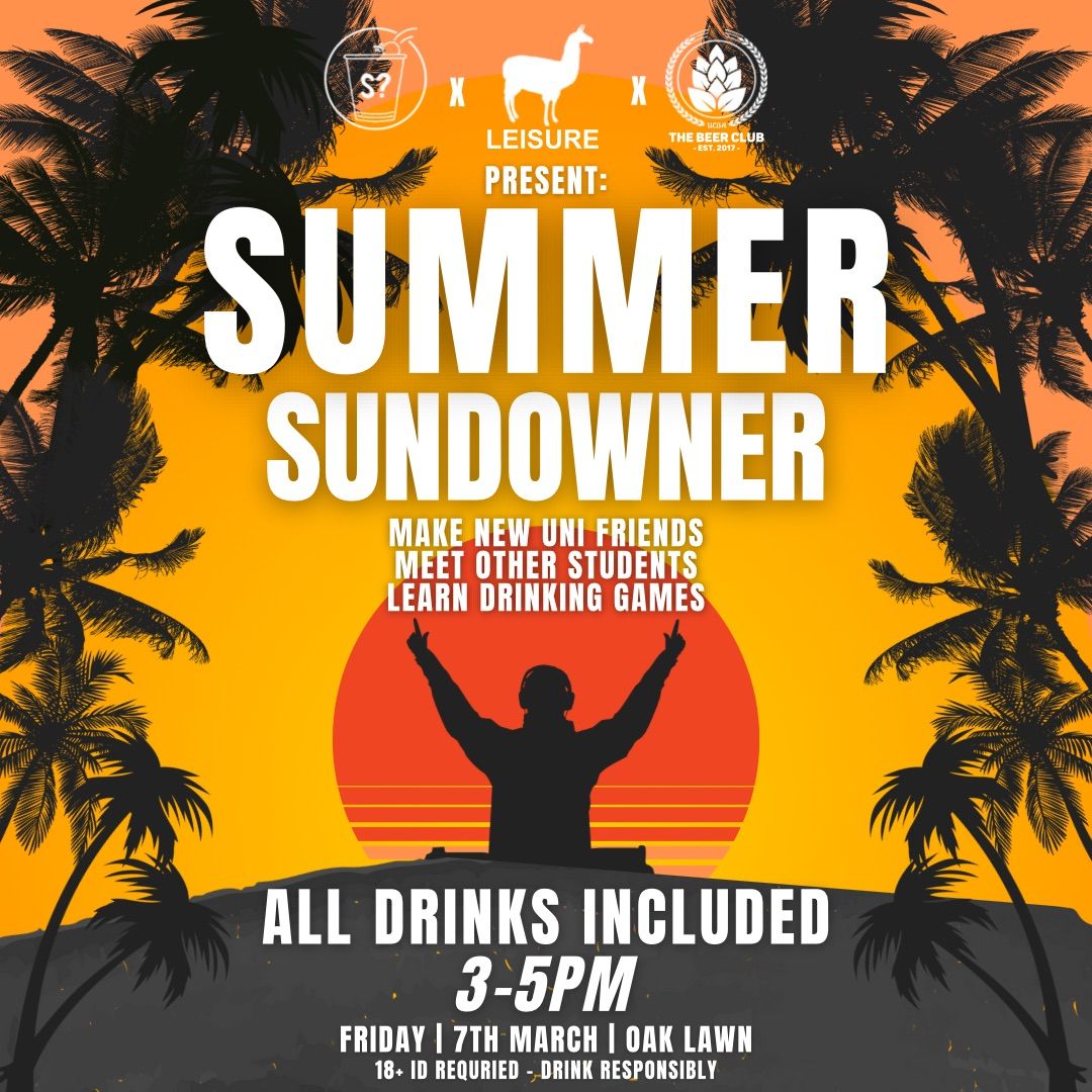 LEISURE x SOBER? x UCBA \/\/ SUMMER SUNDOWNER