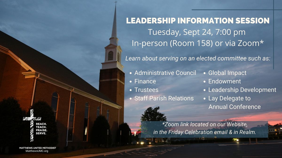 Leadership Information Session