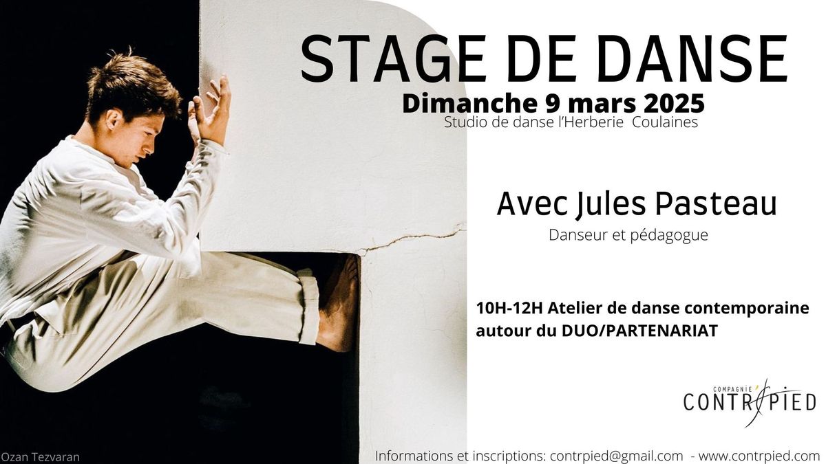 Stage de danse contemporaine avec Jules Pasteau 