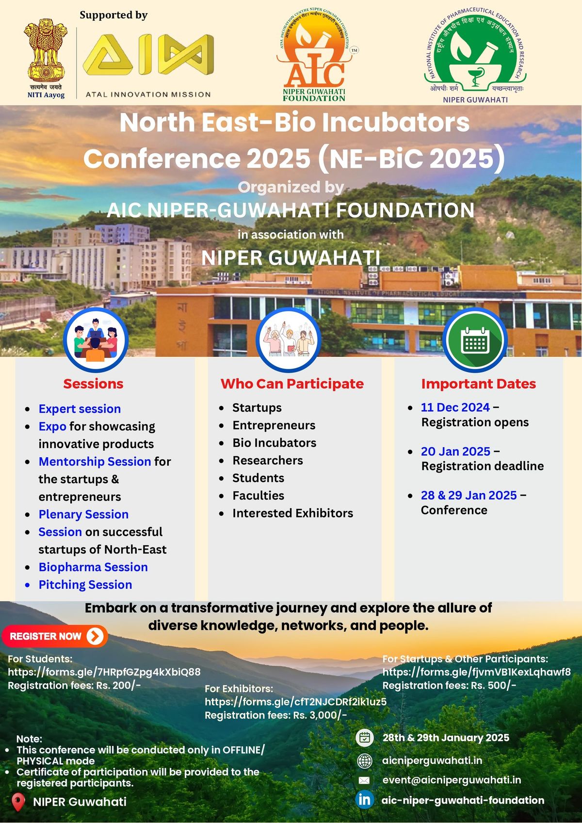 North-East Bio Incubators Conference (NE-BiC) 2025