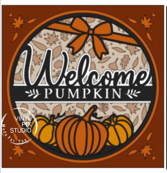 Vinyl Pix Studio- Welcome - Pumpkin